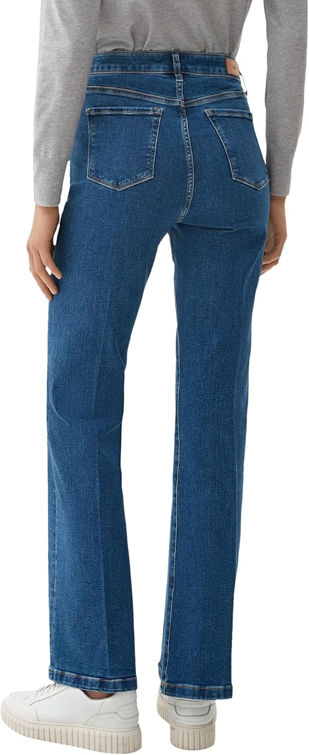 s.Oliver Damen Jeans, Beverly Flared Leg, Blau 55z4