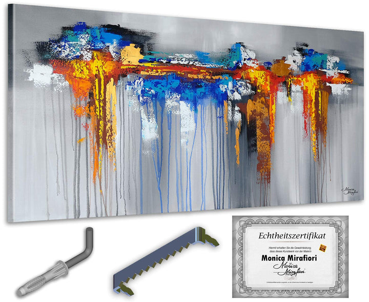 Monica Mirafiori I 100% HANDGEMALT I Gemälde Mirage 100x50cm | Gemälde Handgemalt | Acrylgemälde | S