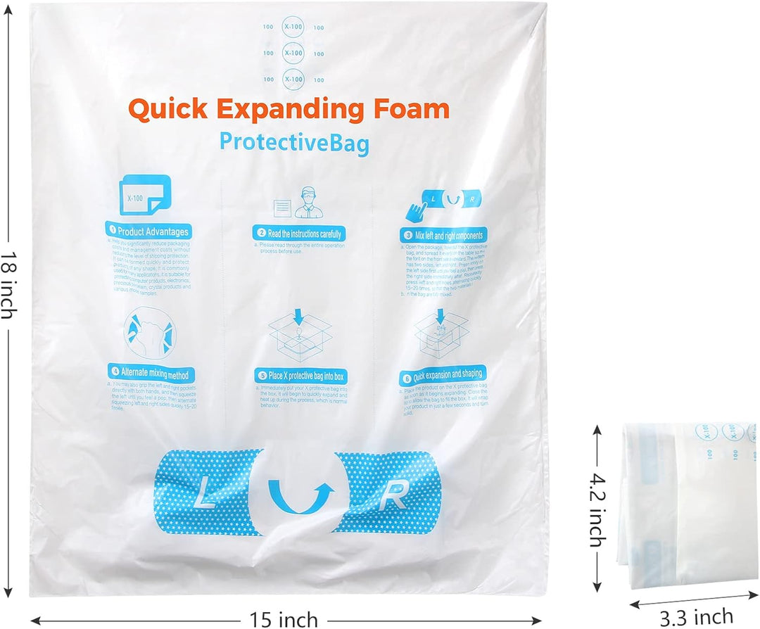 TONESPAC Instapak Quick Bag (#10 (38,1 x 45,7 cm), 4 Stück 15”x18” 4 Stück, 15”x18” 4