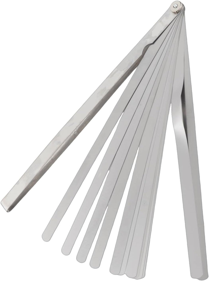 Fafeicy 300mm Gap Fühlerlehre mit 17 Messklingen, 0.02-1mm Dicke Edelstahl-Messwerkzeug, Drehbares u