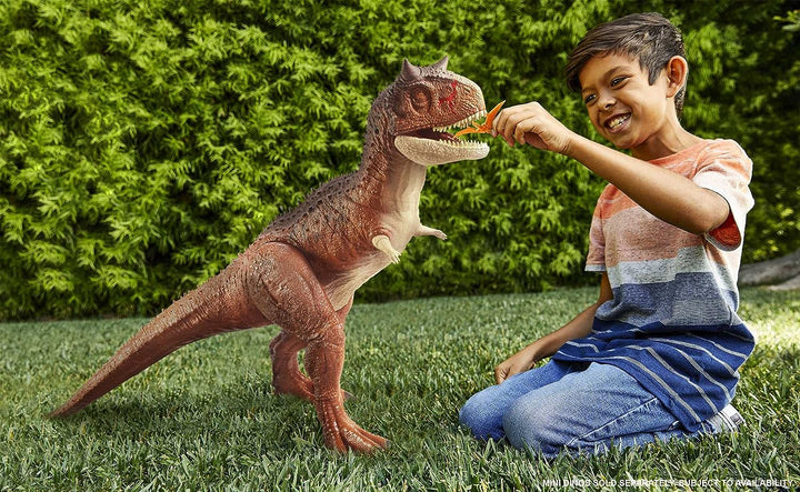 Jurassic World HBY86 - Riesendino Carnotaurus Toro-Dinosaurier-Actionfigur, Dinosaurier Spielzeug ab