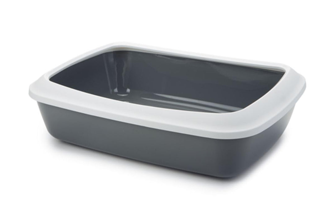 Katzentoilette mit Rand "Iriz" grau 50 x 36,5 x 11,5 cm