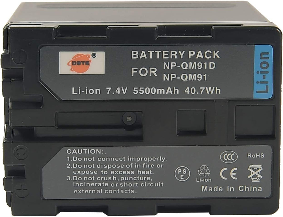 DSTE 2-Pack Ersatz Batterie Akku for Sony NP-QM91D CCD-TRV118 CCD-TRV128 CCD-TRV138 CCD-TRV228 CCD-T