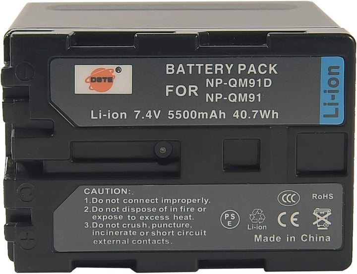 DSTE 2-Pack Ersatz Batterie Akku for Sony NP-QM91D CCD-TRV118 CCD-TRV128 CCD-TRV138 CCD-TRV228 CCD-T
