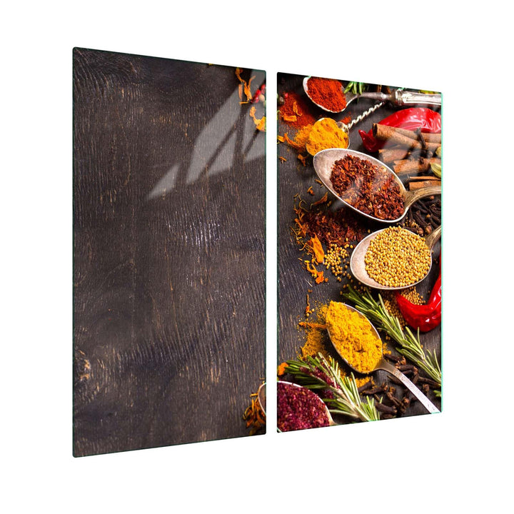 Herdabdeckplatte – Gehärtetes Glas Schneidebrett & Ceranfeld Abdeckplatte 2 Teilig 30x52 & 35x52 – H