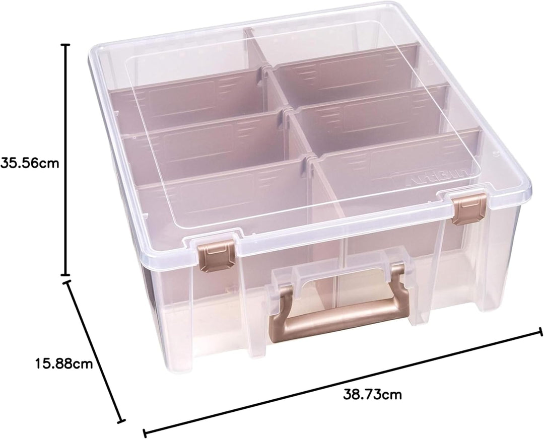 ArtBin 6990RK Super Satchel Double Deep tragbarer Kunst- und Bastelmaterial-Organizer mit Griff, [1]