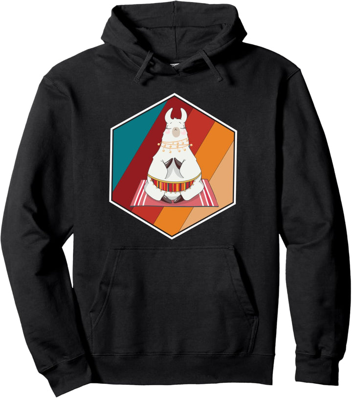 Niedliches Alpaka-Yoga-Llama-Meditation Pullover Hoodie