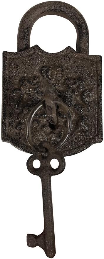 Deko Vorhängeschloss Gusseisen Rustikal mit 2 Schlüsseln Vintage Antik-Stil