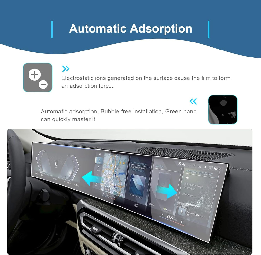 GAFAT Kompatibel mit Neu BMW i3 i4 i5 i7 iX X5 X6 X7 XM iDrive 8 2022 2023 2024 Schutzfolie, Glas Di