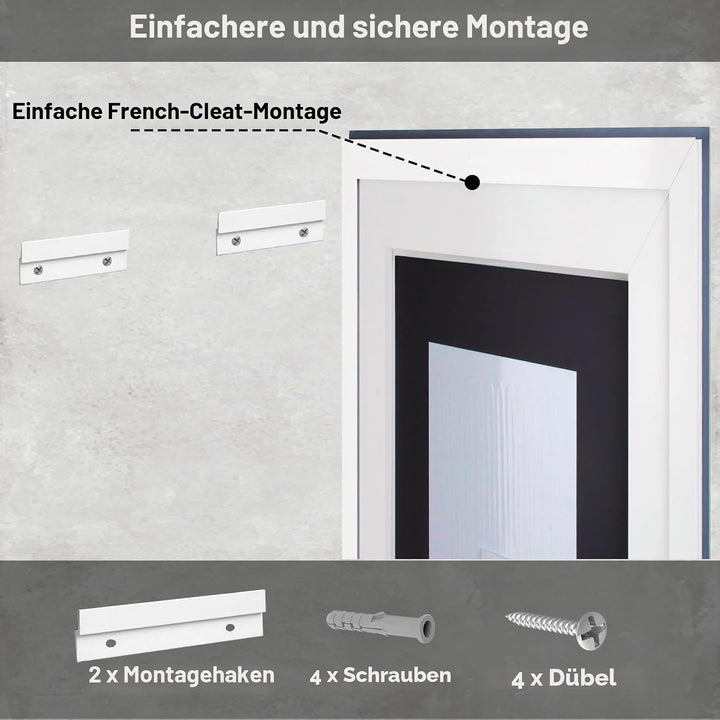 Badspiegel mit Beleuchtung LED, 40x60cm Spiegel mit Light, Wandspiegel mit Frontbeleuchtung, Antibes