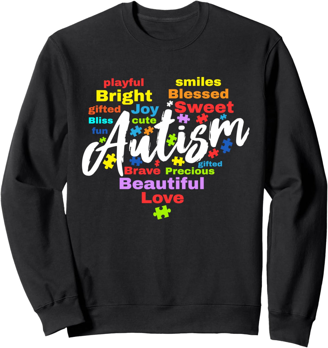 Autismus Bewusstseins Tag Monat Farben Sweatshirt