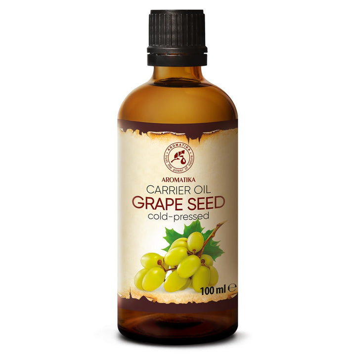 Traubenkernöl Kaltgepresst 100ml - Traubenöl Rein und Natürlich - Glasflasche - Vitis Vinifera - Ita