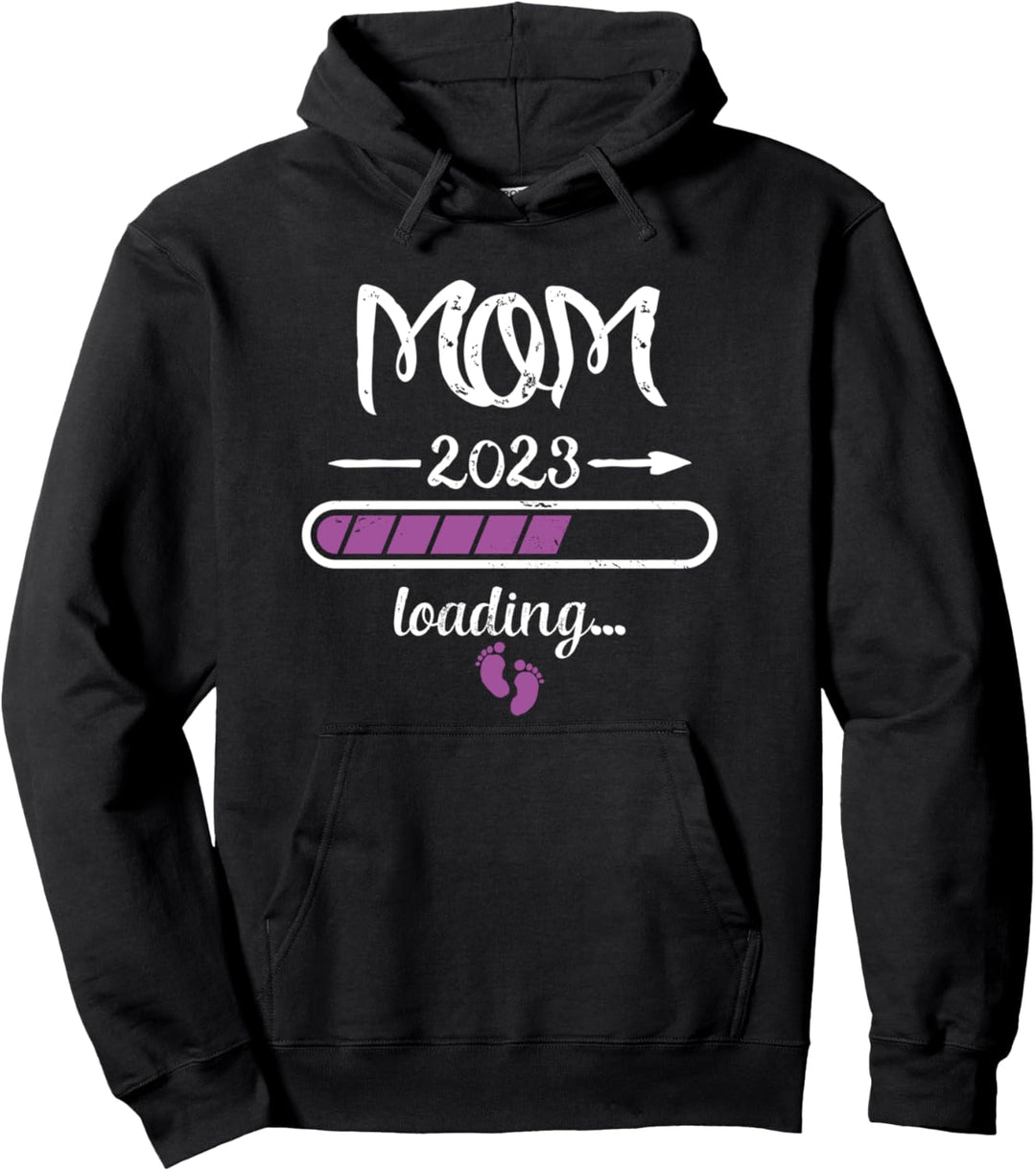 Mama 2023 Loading Moms, um Mama zu sein Baby Zwillinge Zukunft Mama Pullover Hoodie