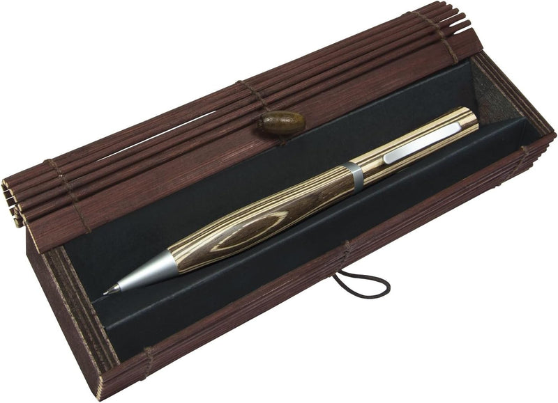 ONLINE Drehbleistift Newood, natürliches Wawa-Holz braun, 0,7 mm (HB) Mine, Metallclip, in Geschenkb