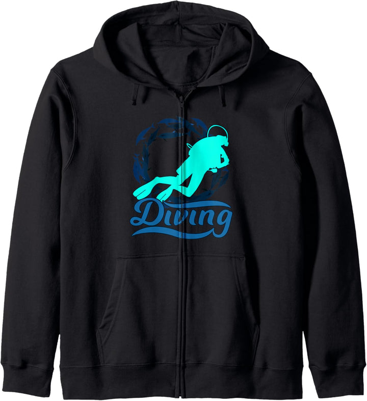 Tauchen mit Haien Taucher Geschenk T Shirt Kapuzenjacke