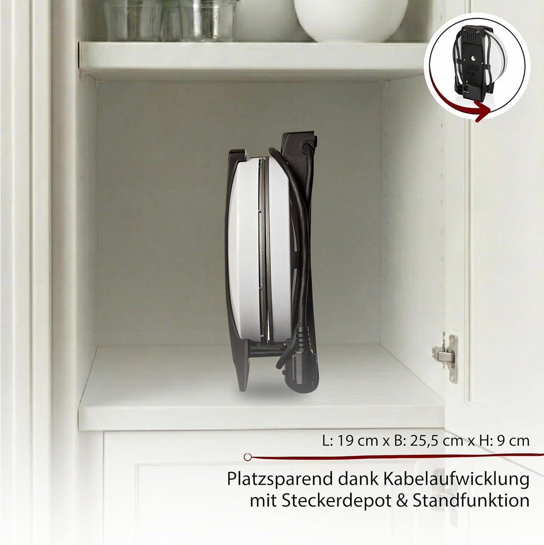 Cloer 6121 Donut Maker für 6 Mini-Donuts oder Bagels, Antihaftbeschichtung, rote Kontrollleuchte, pl