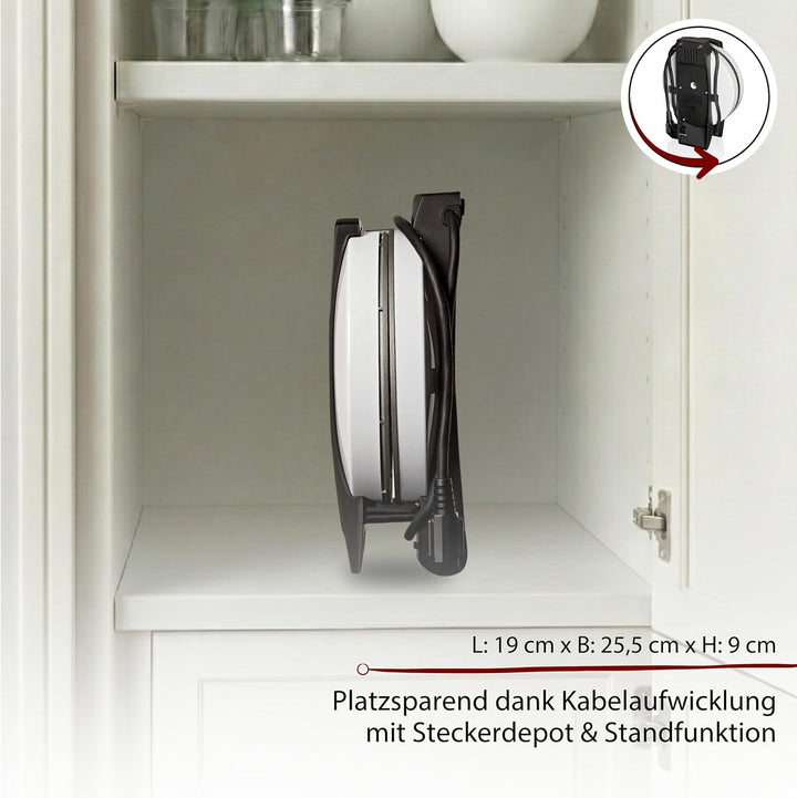 Cloer 6121 Donut Maker für 6 Mini-Donuts oder Bagels, Antihaftbeschichtung, rote Kontrollleuchte, pl