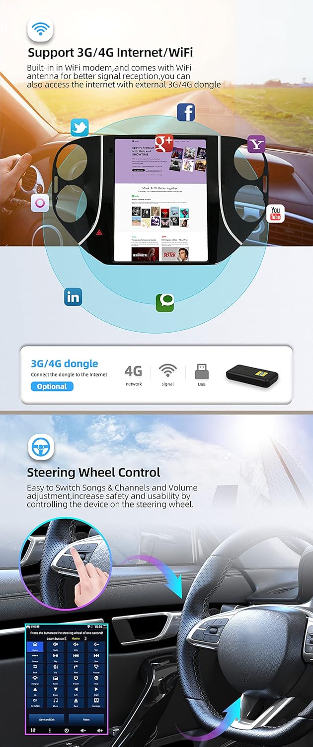JOYX - 【6G+128G】 - Android 15 IPS Autoradio Passt für VW Tiguan (2010-2012) - Kabellos CarPlay/Andro