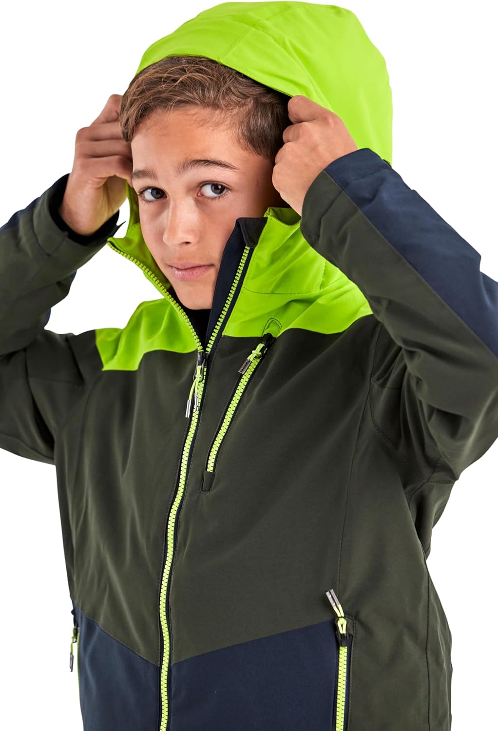 Killtec Jungen Ksw 161 Bys Ski Jckt Skijacke/Funktionsjacke mit Kapuze und Schneefang 128 apfel, 128