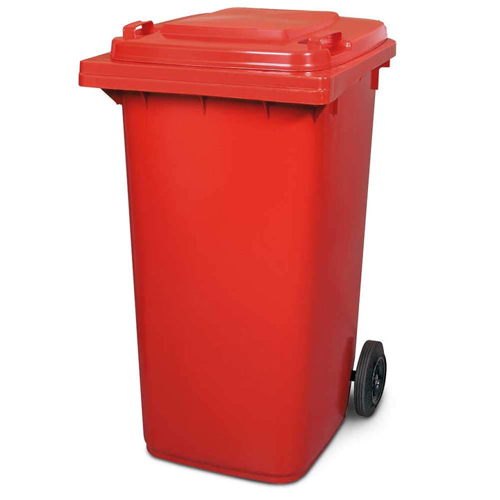 BRB Müllbehälter, Inhalt 240 Liter, HxBxT 1075 x 580 x 730 mm (rot), rot