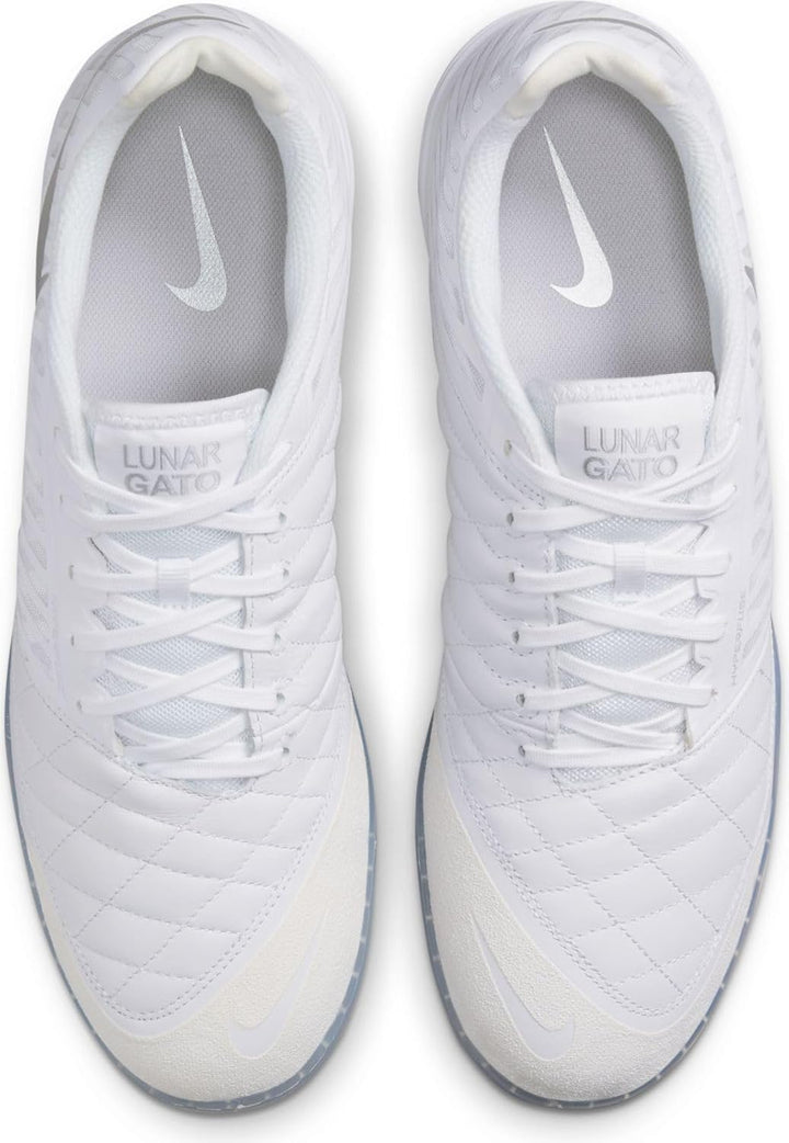 Nike Herren Lunargato II Low Top Fussballschuh für Hallen-und Hartplätze Fussball 38 EU White Chrome
