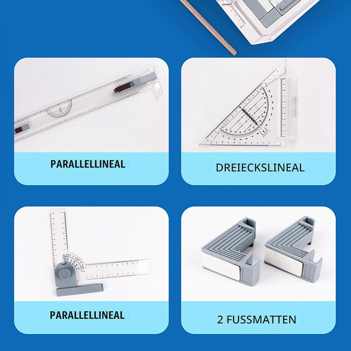 NEWFUN Zeichenplatte A3, Zeichenbrett A3, Drawing Board, Multifunktionales Zeichenbrett für das Tech