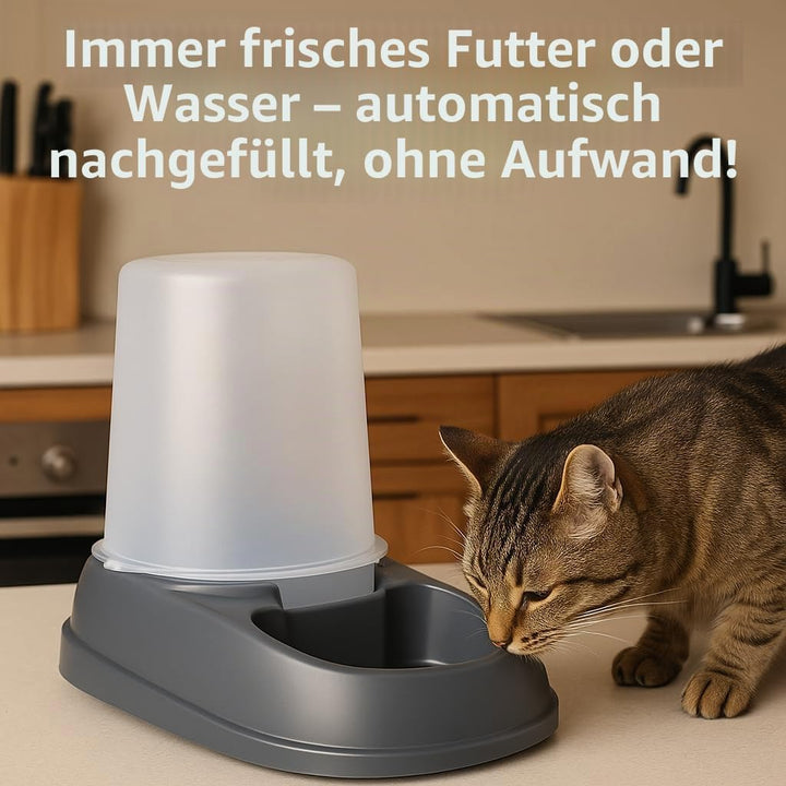 Automatischer Futter- und Wasserspender für Hunde und Katze - 2,5L - Futterautomat Katze - Futterspe