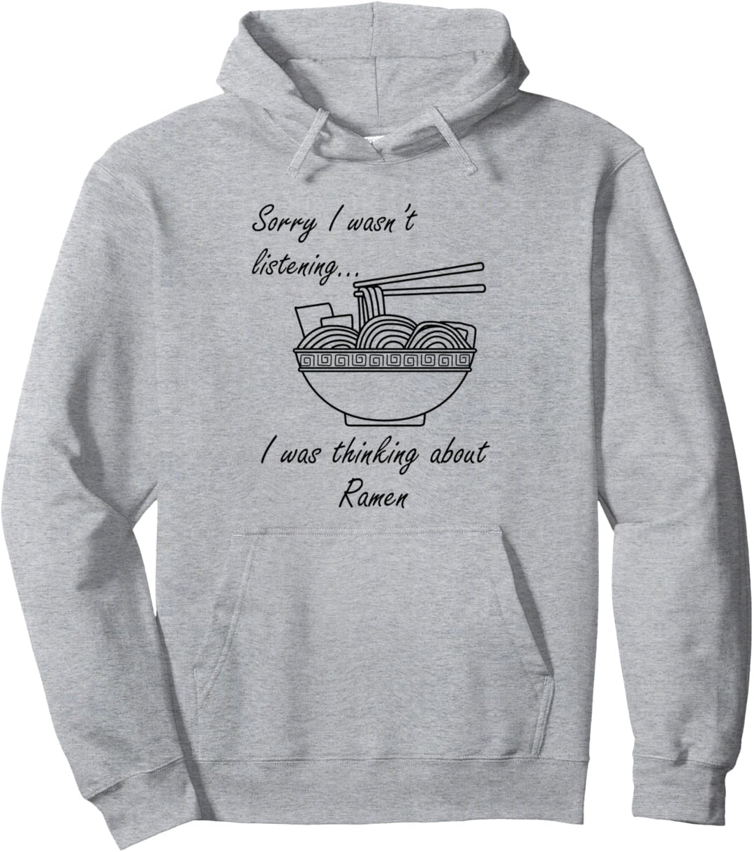 Nachdenken über japanische Ramen-Nudeln Pullover Hoodie