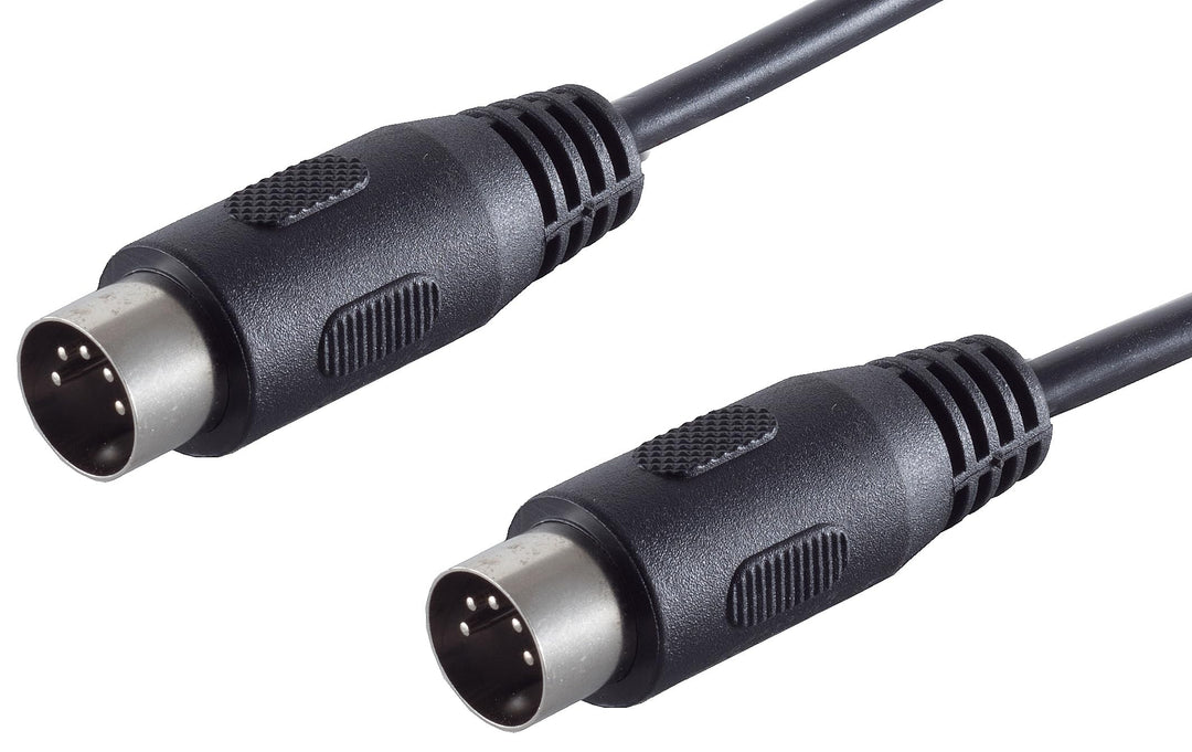 1aTTack.de 3x 5,0m 5 pol DIN Stecker 5 pol DIN Stecker Hochwertiges Audio Kabel Vergossene Stecker V