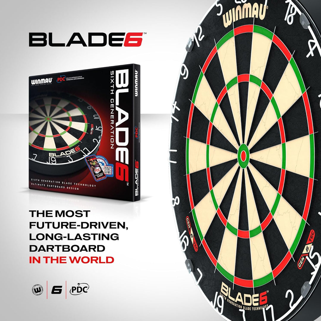 WINMAU Blade 6 Series Professional Bristle Klassische Dartboard, Blade 6
