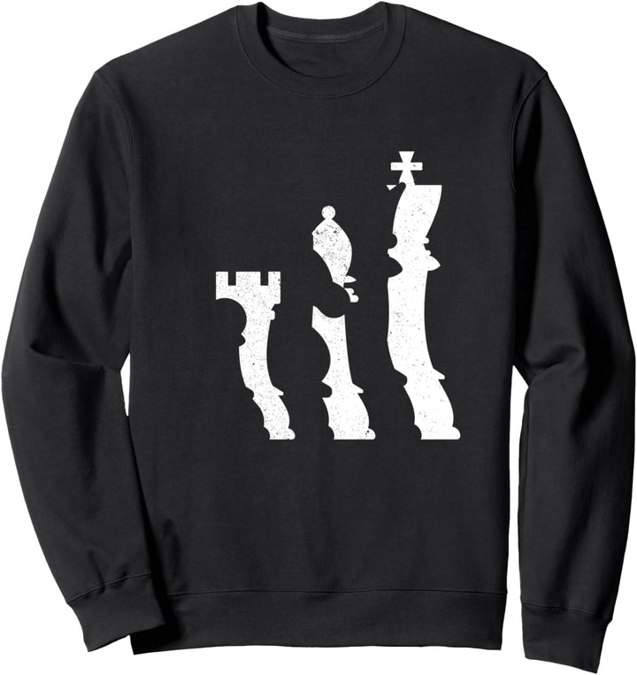 Schach Schachfiguren Schachspieler | Schachspiel Silhoutten Sweatshirt