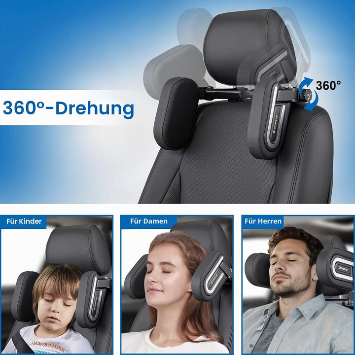 Spurtar Kopfstütze Auto Kinder, Verstellbares Autokissen für Kinder, Auto Zubehör Innenraum, Reise G