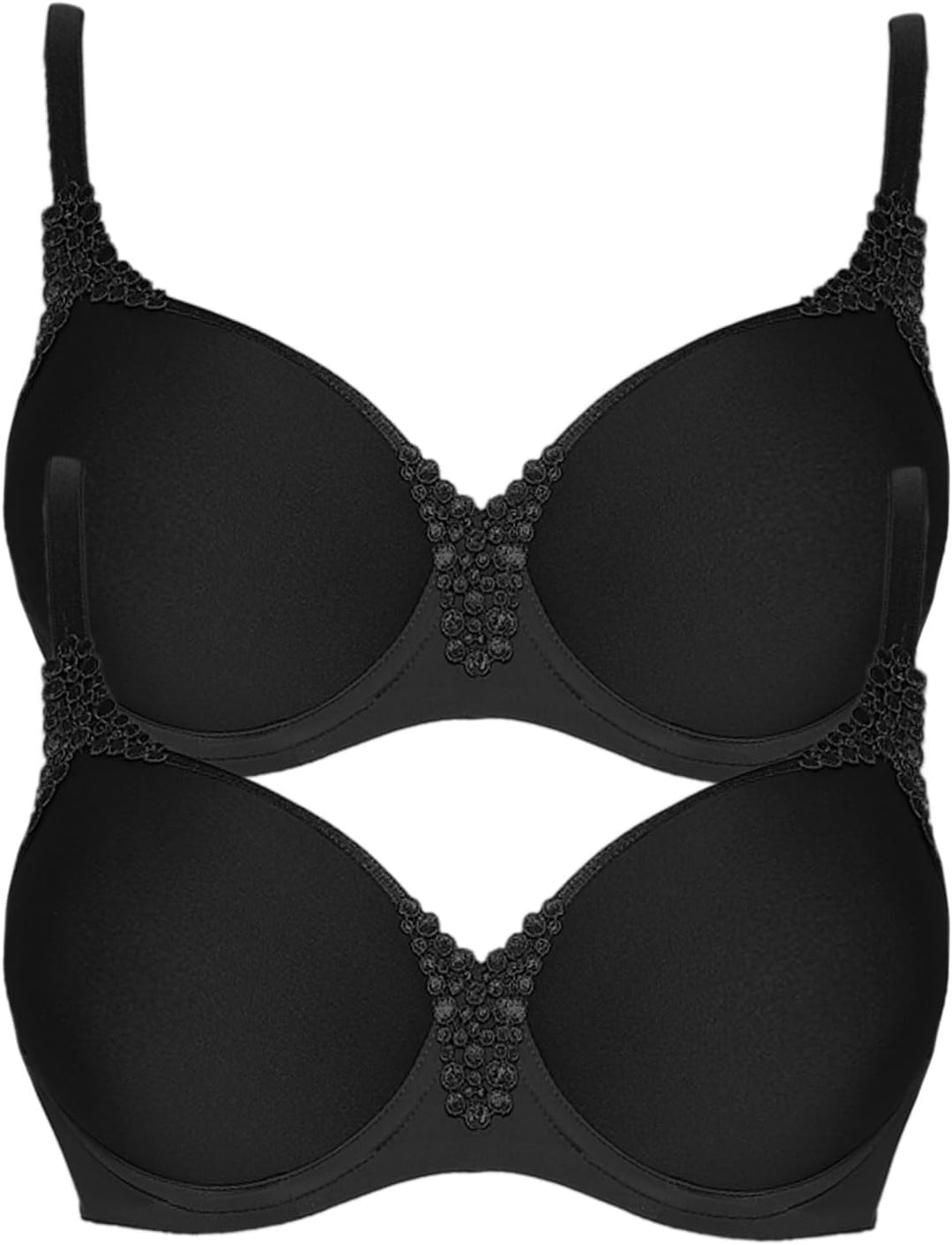 VIANIA! 2er Pack Spacer Bügel BH Carola 151414 70D Schwarz, 70D Schwarz
