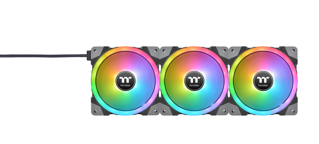 Thermaltake SWAFAN EX12 RGB PC Cooling Fan TT Premium Edition 3 Pack, 120mm 120mm Schwarz
