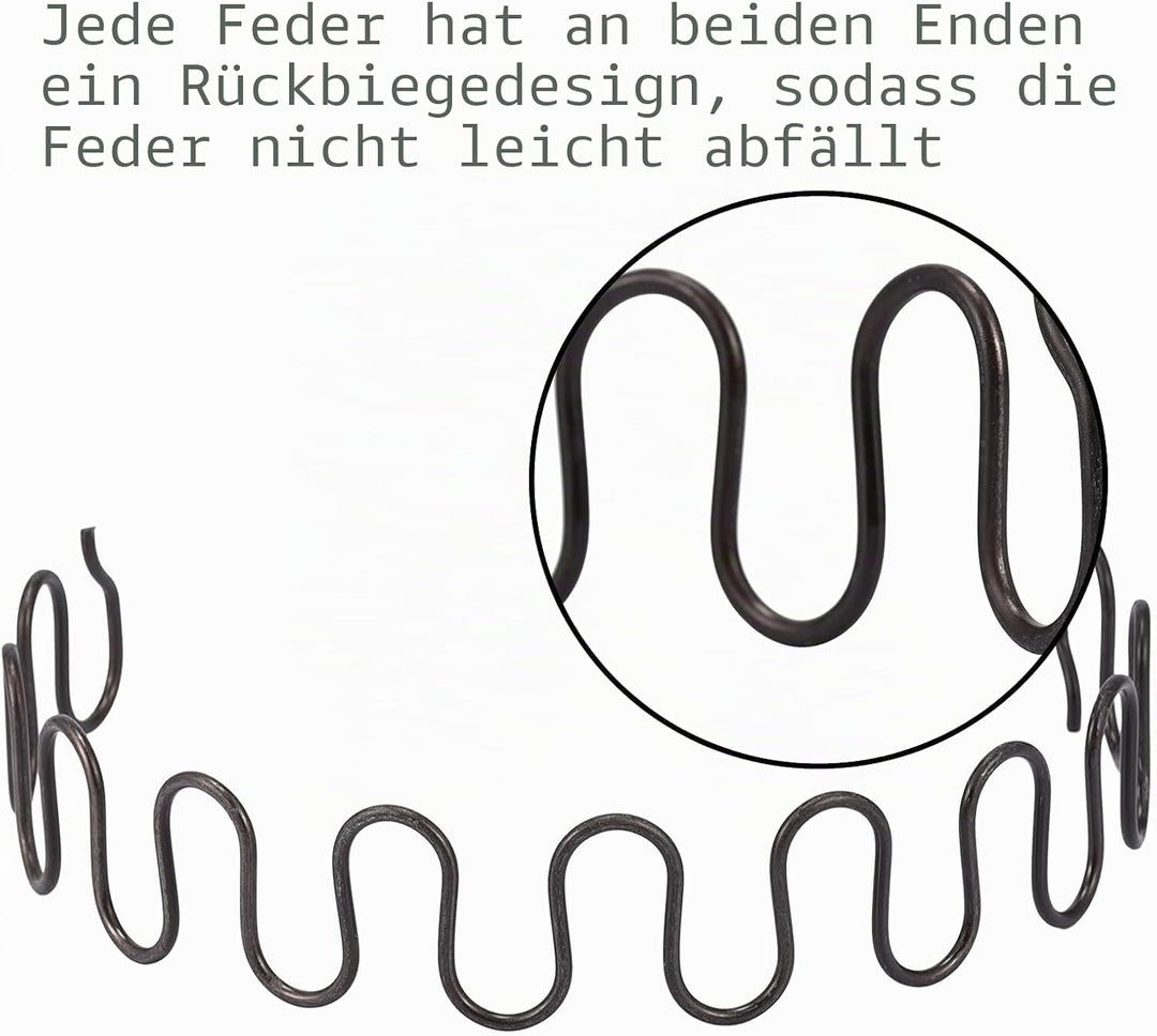 Carkio Sofa-Ersatzfedern,4 Stück 50,8 cm Federn mit 16 Stück S-Clips, 4,0 Draht-Durchmesser,Sofa-Fed