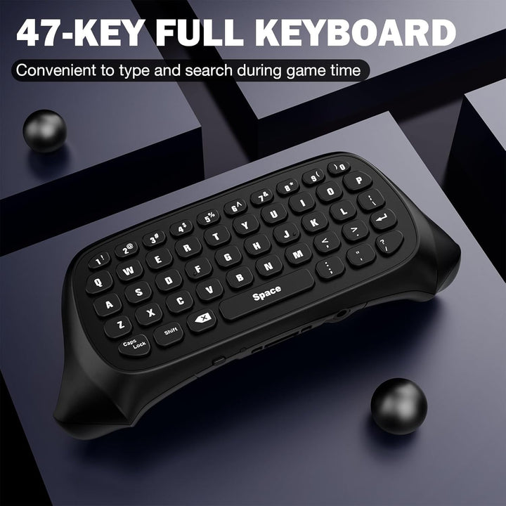 MoKo Xbox Mini Tastatur, 2.4G Empfänger Wireless Chatpad Game Tastatur mit Headset Green Hintergrund