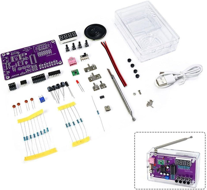 FM-Radio-Empfänger-Set, DIY-Radio-FM-Empfänger-Set, elektronisches Lötset, FM-Radio-Empfänger-Set, D