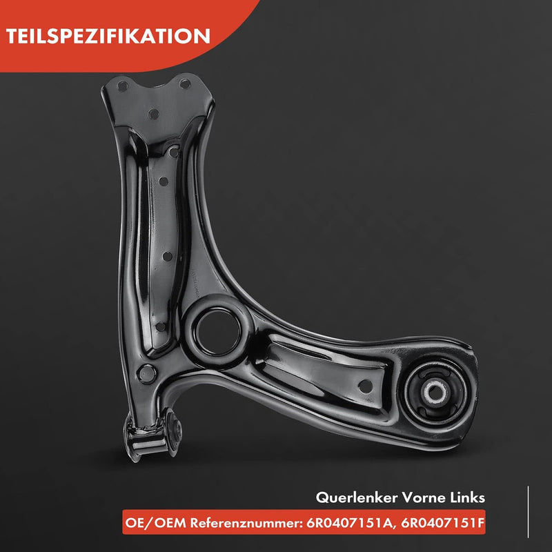 Frankberg 2x Querlenker Vorne Links Rechts Kompatibel mit A1 8X1 8XK 1.0L-2.0L 2010-2018 A1 Sportbac