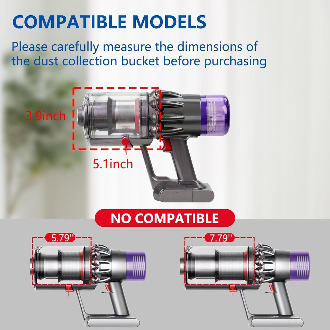 Staubbehälter Ersatz kompatibel mit Dyson V12 Slim, V12 Detect Slim, V10 Digital Slim, SV18, SV20, A
