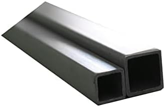 Edelstahlrohr geschliffen Edelstahl Vierkant Rohr V2A Pfosten Geländer 15-25mm (15x15x1,5mm Länge 20