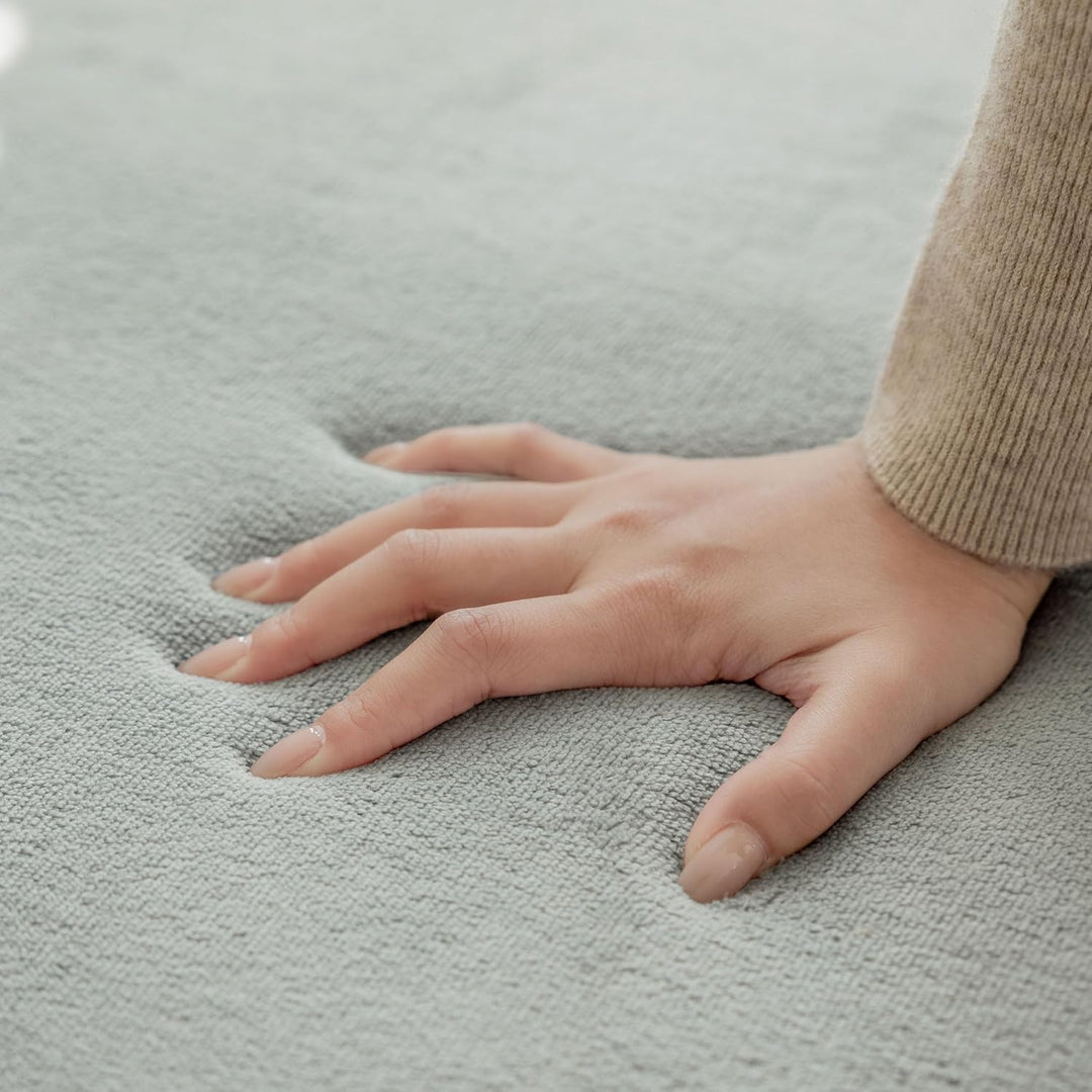 IOTXY Koralle Samt Teppich für Kinder - Samtmatte, krabbelteppich Baby, Krabbeldecke für kinderzimme