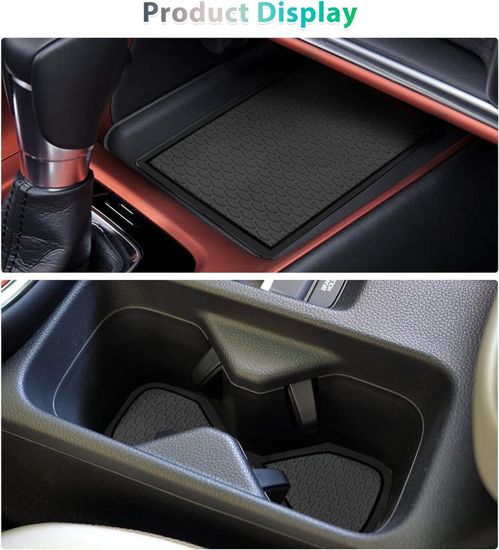 GAFAT Kompatibel mit Honda HR-V 2022 2023 Antirutschmatten, HRV 2022 Gummimatten, Mittelkonsole Getr