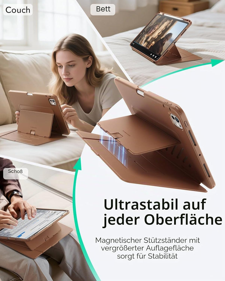 ESR für iPad Pro 13 Zoll Hülle (M5/M4) 2025/2024, Vertikaler Ständer, Multi-Winkel, Ultra-stabile Hü