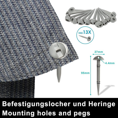 Vigevee Vorzeltteppich Markisenteppich, Zeltboden für Camping, Atmungsaktiv rutschfest, Waschbare, Z