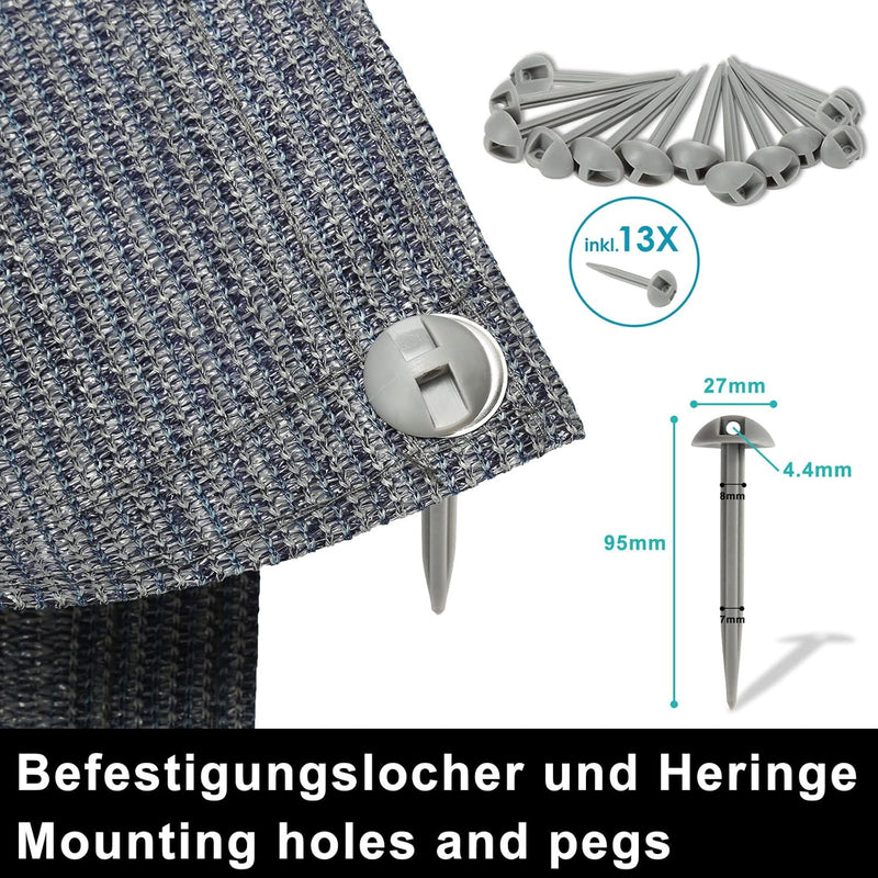 Vigevee Vorzeltteppich Markisenteppich, Zeltboden für Camping, Atmungsaktiv rutschfest, Waschbare, Z