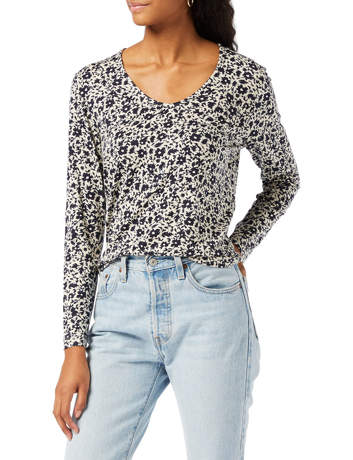 PART TWO Damen Morinepw Ts T-Shirt S Whitecap Gray Graphic Flower, S Whitecap Gray Graphic Flower