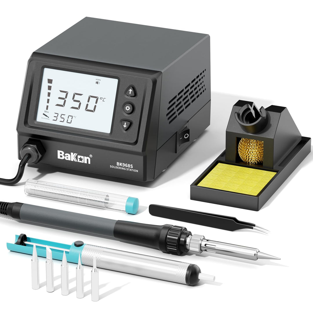 BAKON 968S Lötkolben-Set, digitale Lötstation mit Schlafmodus, schnelle Aufheizung, °C/ºF-Umrechnung