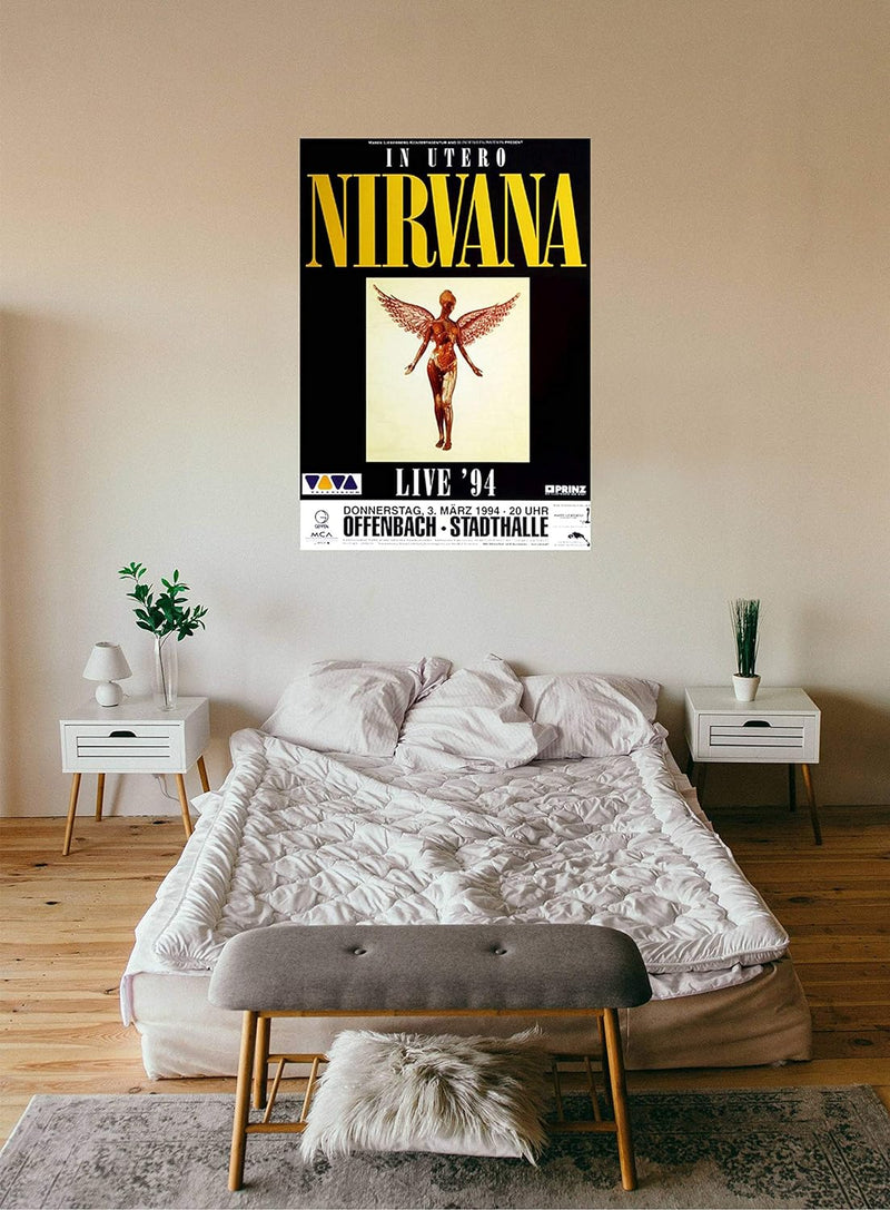 Nirvana - In Utero, Frankfurt 1994 » Konzertplakat/Premium Poster | Live Konzert Veranstaltung | DIN