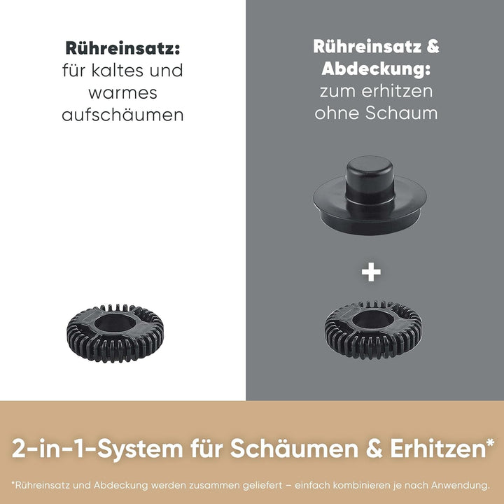 SEVERIN SPUMA 500 Induktions-Milchaufschäumer, elektrischer Milchaufschäumer ohne Anbrennen, spülmas
