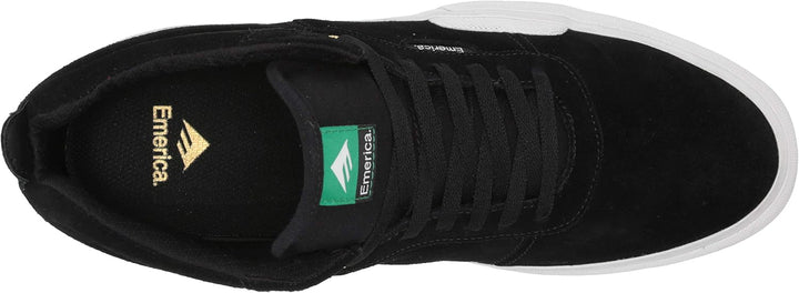 Emerica Herren Pillar Skate-Schuh 41 EU Schwarz Weiss Goldfarben, 41 EU Schwarz Wei&#xDF; Goldfarben